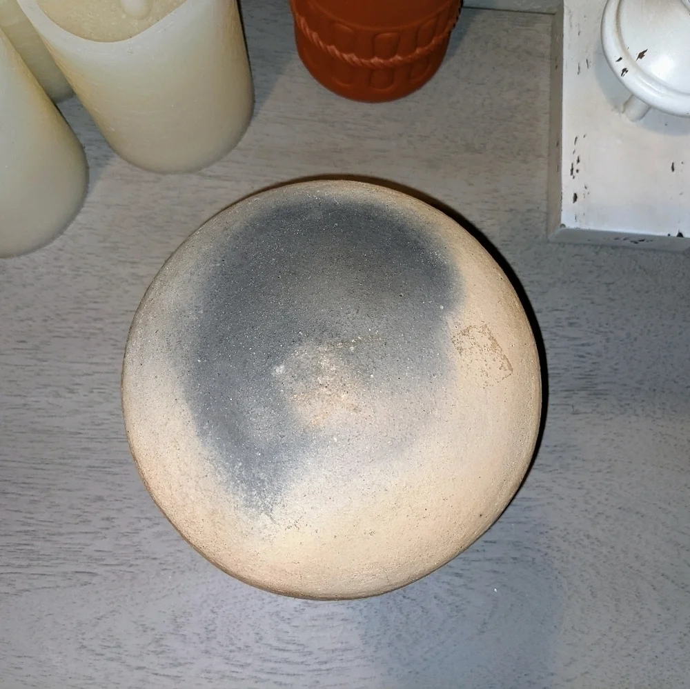 Small Handmade Bottleneck Ceramic Clay Detailed Vase